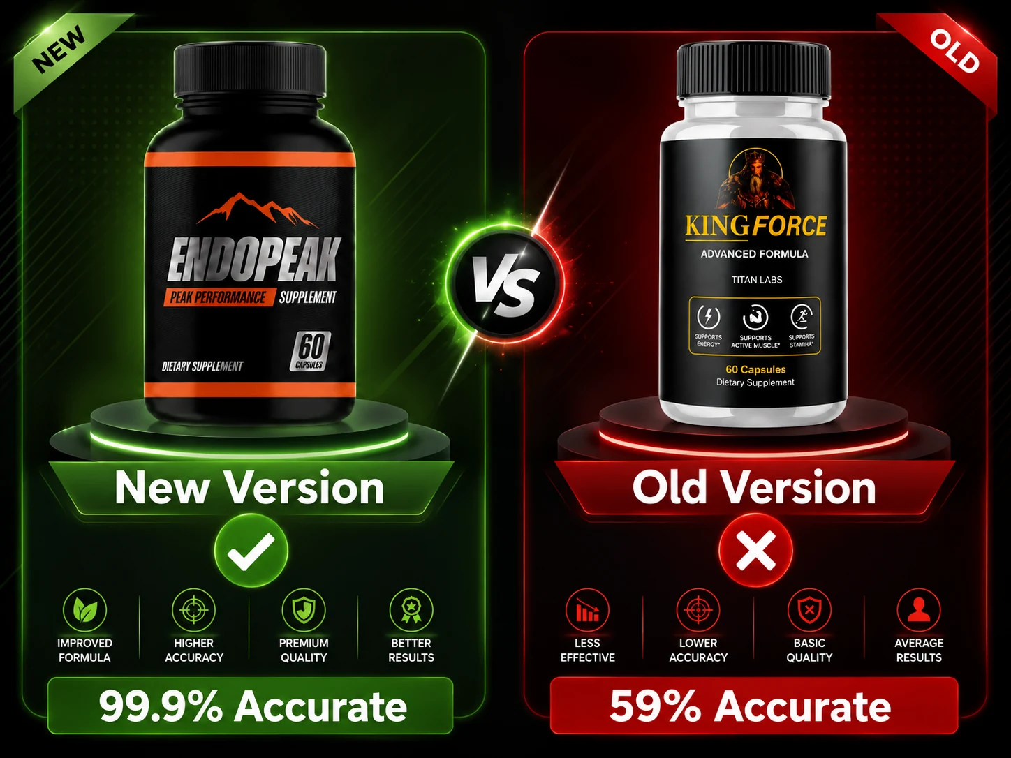 King Force Supplement Bottles